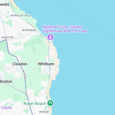 Whitburn surf map