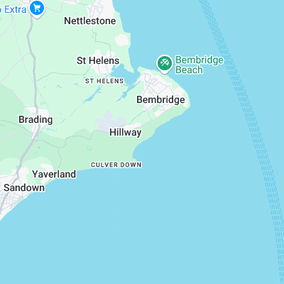 Whitecliff Bay surf map