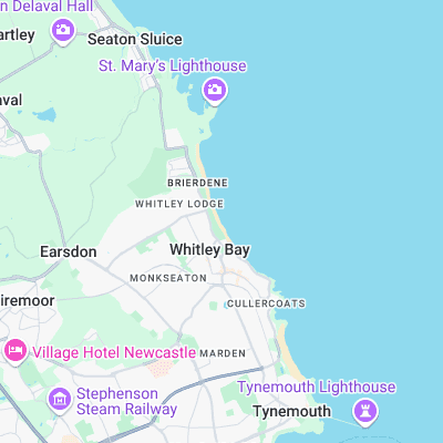 Whitley Bay surf map