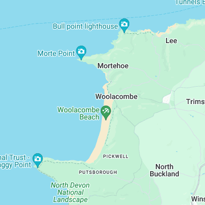 Woolacombe surf map