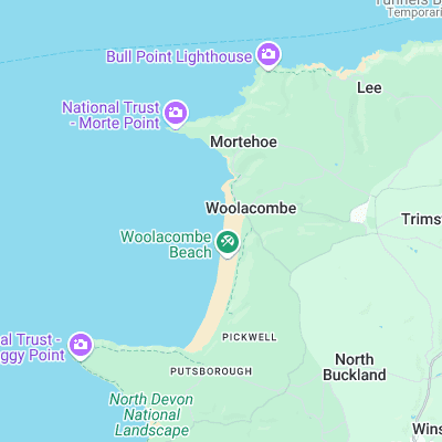 Woolacombe surf map