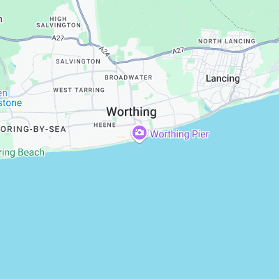 Worthing surf map