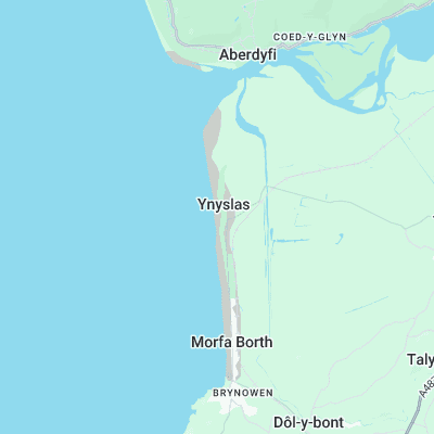 Ynyslas Beach surf map