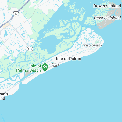 Isle of Palms 35th St surf map