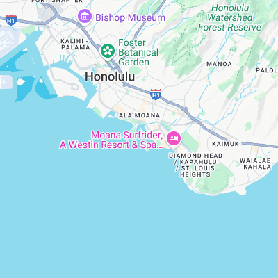 Ala Moana Bowls surf map