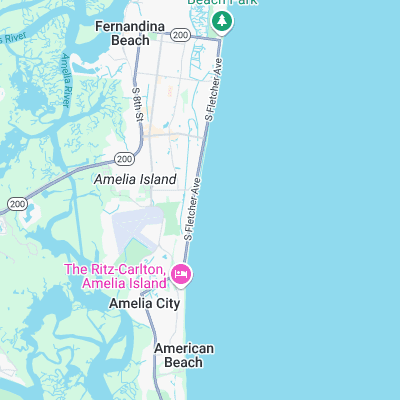 Amelia Pier surf map