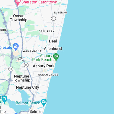 Asbury Park surf map