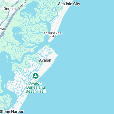 Avalon - 10th Street surf map