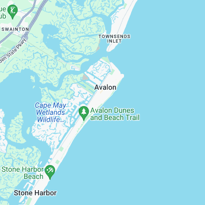 Avalon - 30th Street surf map