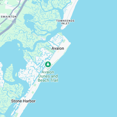 Avalon - 30th Street surf map