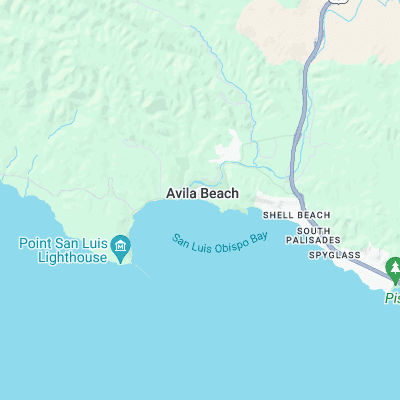 Avila Beach surf map