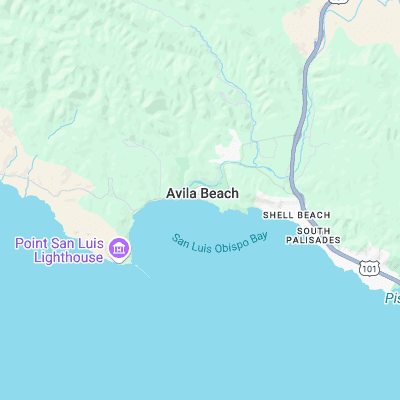 Avila Beach surf map