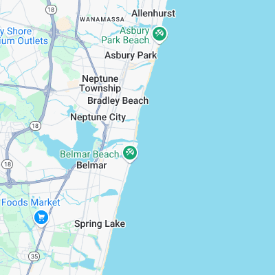 Avon Beach surf map