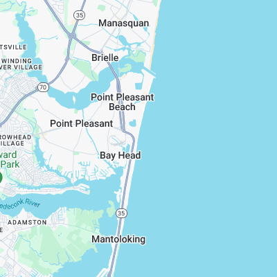 Bay Head surf map