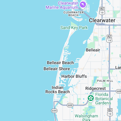 Bellair Beach surf map
