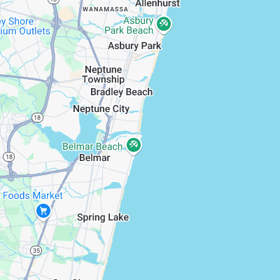 Belmar Beach surf map