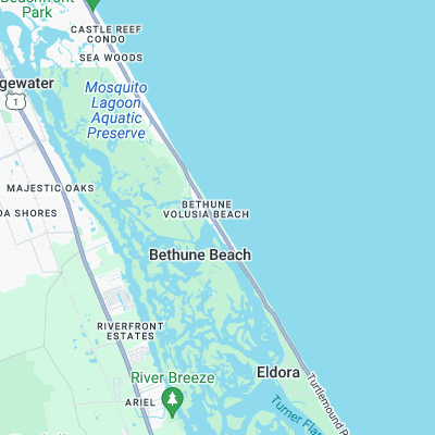 Bethune surf map