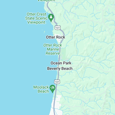 Beverly Beach surf map