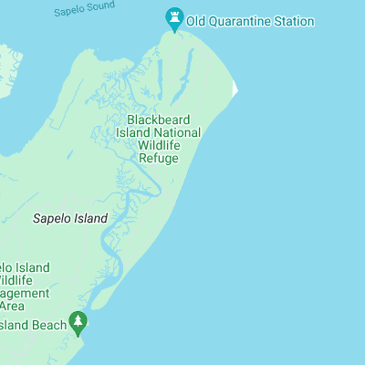 Blackbeard Island surf map