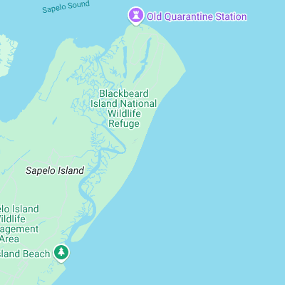 Blackbeard Island surf map