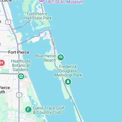 Blue Heron Beach surf map