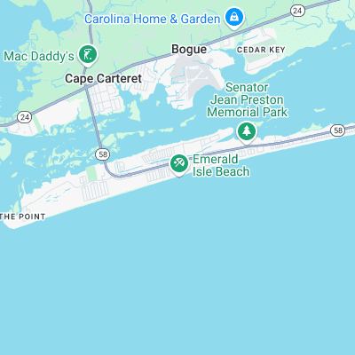 Bogue Pier surf map