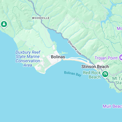 Bolinas Jetty surf map