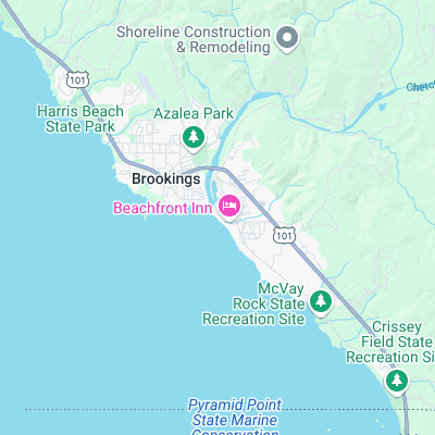 Brookings South Jetty surf map