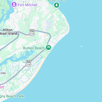 Burkes Beach surf map