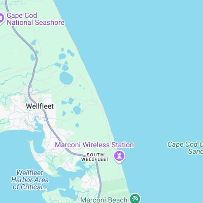 Cahoon Hollow Beach surf map