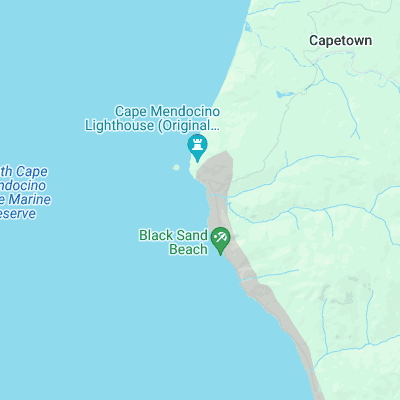 Cape Mendocino surf map