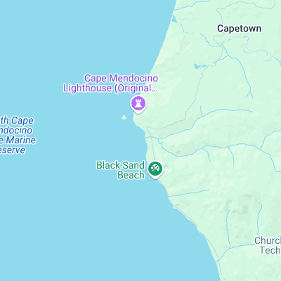 Cape Mendocino surf map