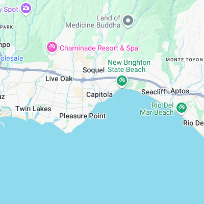 Capitola surf map