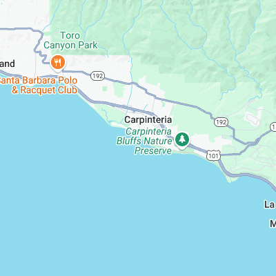 Carpinteria Beach surf map