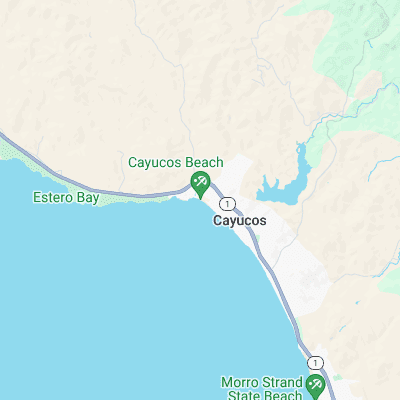 Cayucos Pier surf map