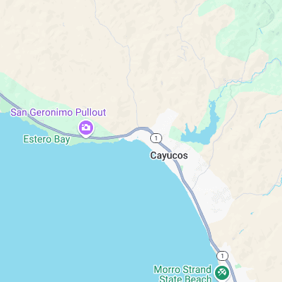 Cayucos Pier surf map