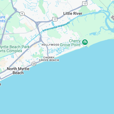 Cherry Grove Beach surf map