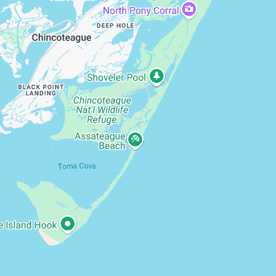 Chincoteague surf map