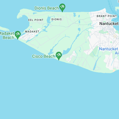 Cisco Beach (Nantucket Island) surf map