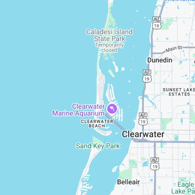 Clearwater surf map