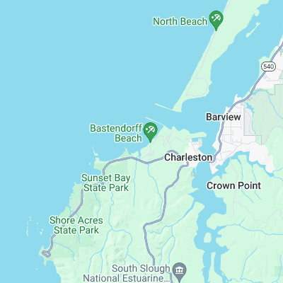 Coos Bay surf map