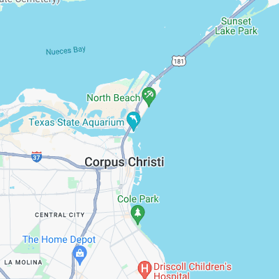 Corpus Christi surf map