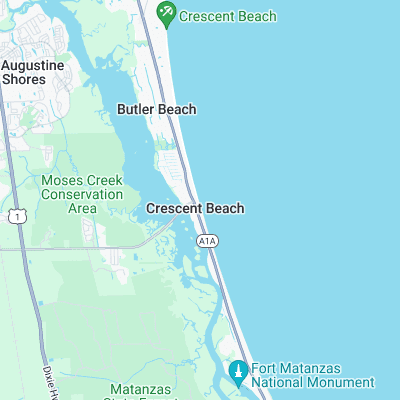 Crescent Beach surf map