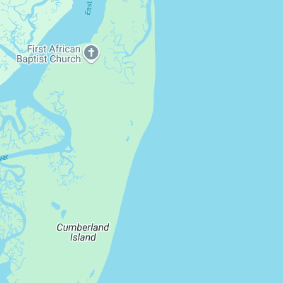 Cumberland Island surf map