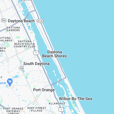 Daytona Beach surf map