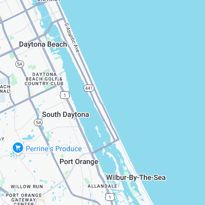 Daytona Beach surf map