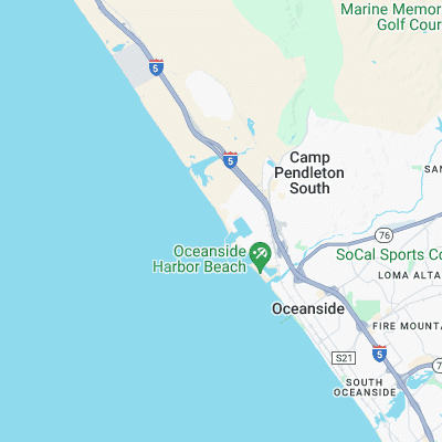 Del Mar Jetties surf map