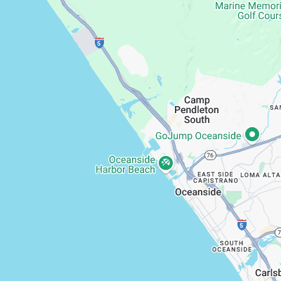 Del Mar Jetties surf map