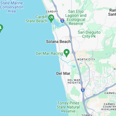Del Mar Rivermouth surf map