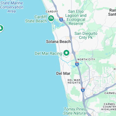 Del Mar Rivermouth surf map